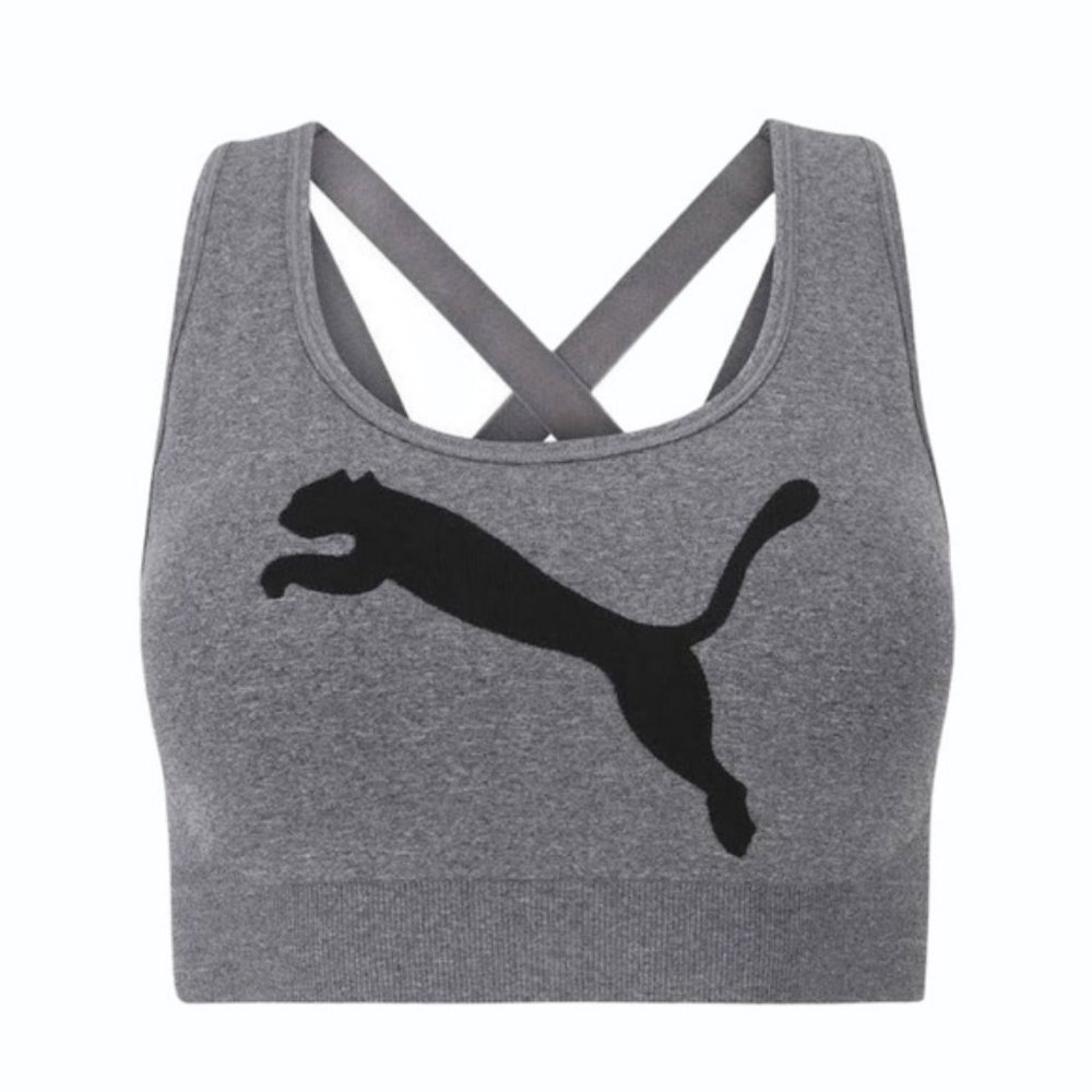 NWT PUMA Seamless Graphic Logo Sports Bra - Picture 5 of 6